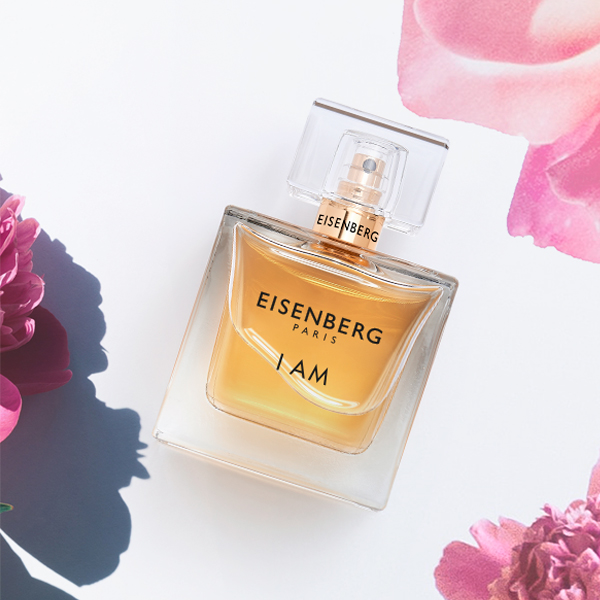 perfume against a spring-like background